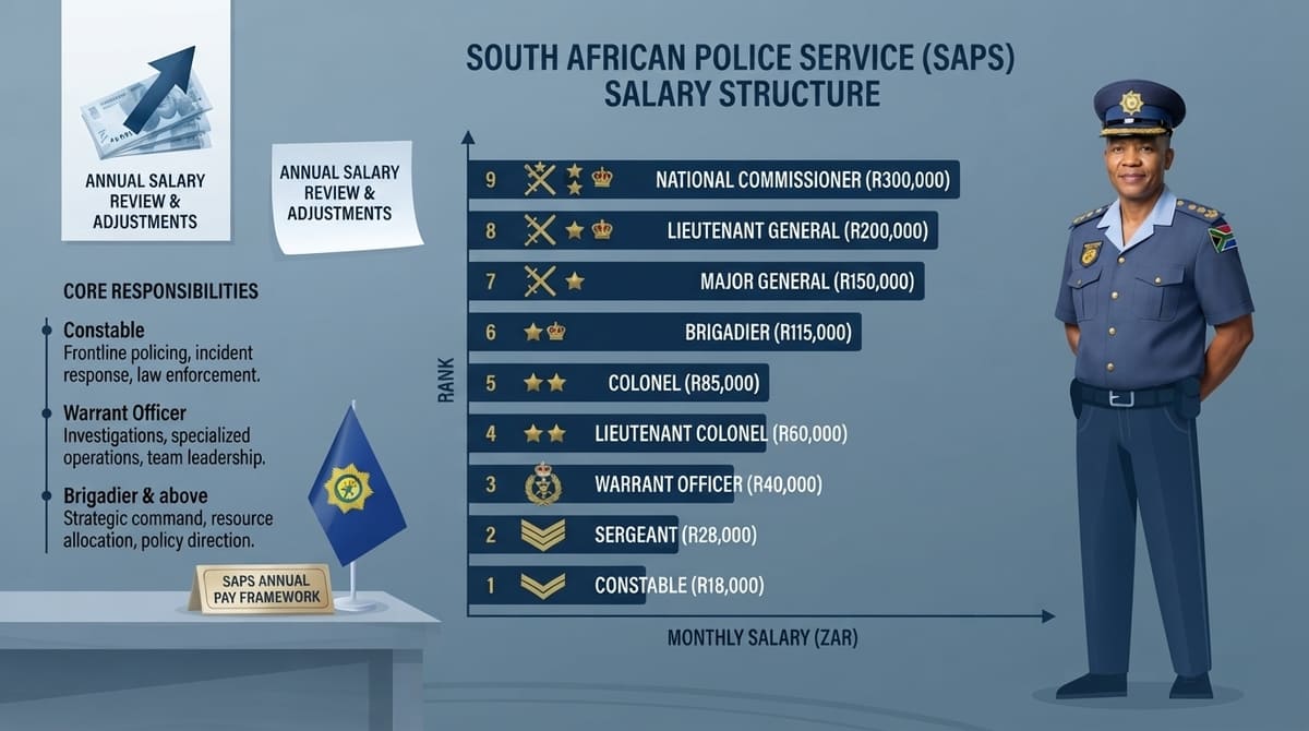 SAPS Salaries and Ranks in South Africa